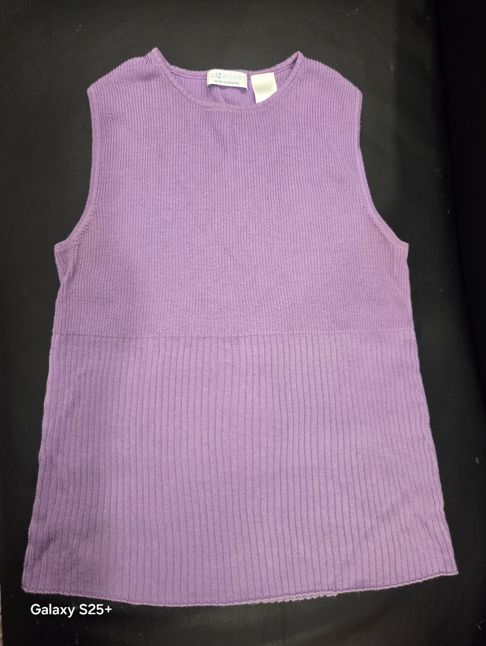 Lizwear By Liz Claiborne Lavender Sleeveless Ribbed Knit Top